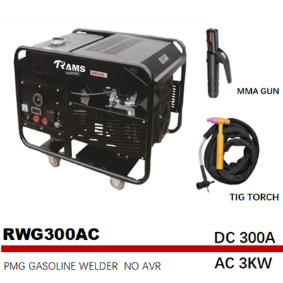 RWG300E 300 van de de Booglasser 3kw van de Ampèrebenzine de Middelgrote Frequentie Met motor