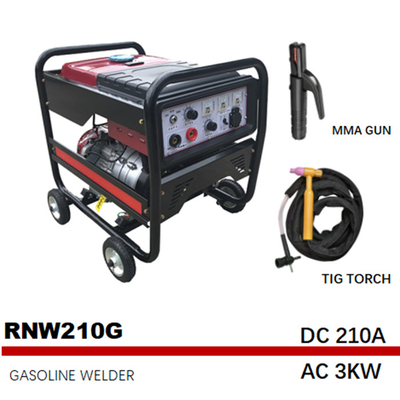 van de de Booglasser van 85.5kg 210A de Draagbare Frequentie RNW210G van Generator Petrol Medium