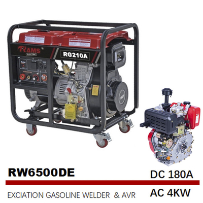 De Lassersdiesel Met motor AC 4kw 180A van het opwindings Elektrische Begin