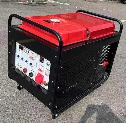 4 slaglucht Gekoelde Diesel Lassengenerators 300A met 25L-Diesel Tank