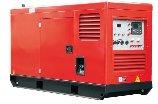 3 fase400a Stil van de Diesel LCD Lassengenerator Configuratieschermdc12v Elektrisch Begin