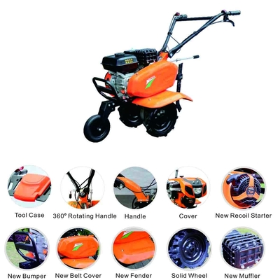GT750 Mini Power Belt Tiller 600 - 750mm het Bewerken Breedte Front Wheel