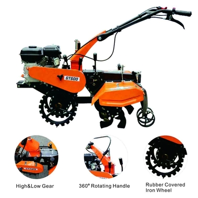 GT600 Mini Power Belt Tiller 620mm het Bewerken het Begin van de Breedteterugslag