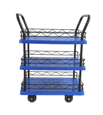 330kg dubbele Armsteun 3 Rij Rolling Kar met 4 Stille Opblaasbaar richt zich