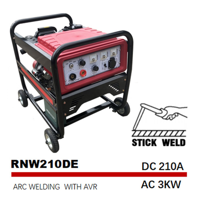 Van de de Frequentiestok van SMAW de Middelgrote van de het Lassengenerator 12.5L 210A Boog Gen Diesel Welder