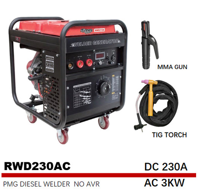 De Generators van het gelijkstroom230a Booglassen 5,5 gal-DIESEL Generator
