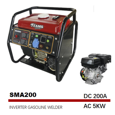 AC 5 van de Benzinelassers 420cc van kW 200A de Draagbare Generator Met motor van het de Handbegin