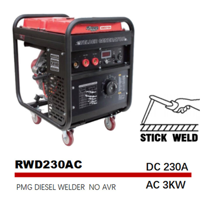 230A van de de Generator Middelgrote Frequentie 25L van het stoklassen Diesel van de de Brandstoftank Stoklasser