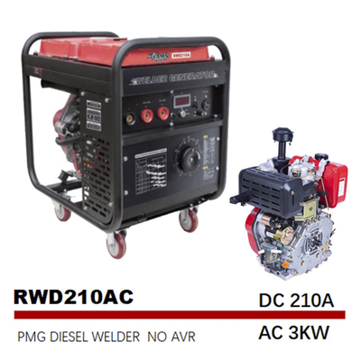75V 210A vormen de Diesel Middelgrote Frequentie Met motor van de Lassers25l Tank een boog