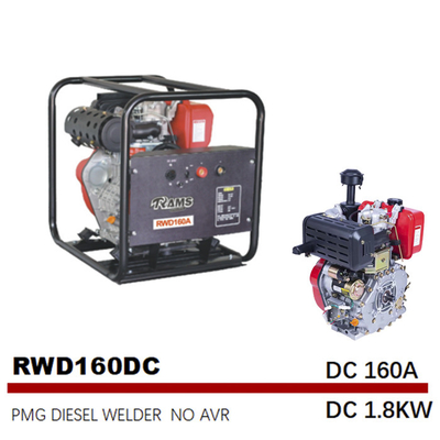 De Enige Fase Diesel van gelijkstroom 1.8kw 3.5L Generator Middelgrote Frequentie