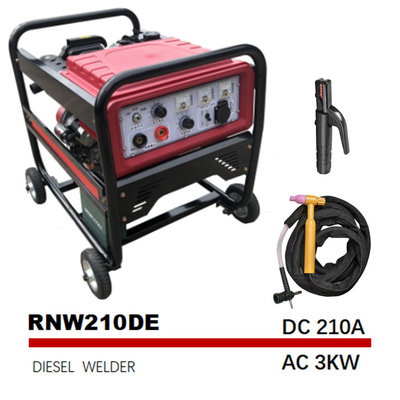 DIESEL van het Booglassengenerators van RNW210DE 210A Middelgrote Frequentie5.5l Generator