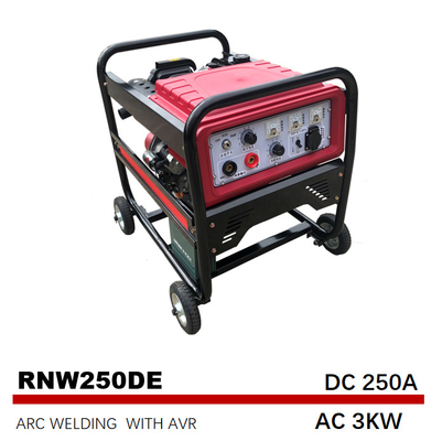 Excitatie Elektrische start Diesel lasgeneratoren 192F Nominaal vermogen AC 3kw